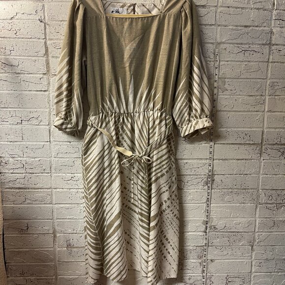 Vintage Wili of California Graphic Linen Dress - Boho Chic Vibes 🌿 - Picture 1 of 12